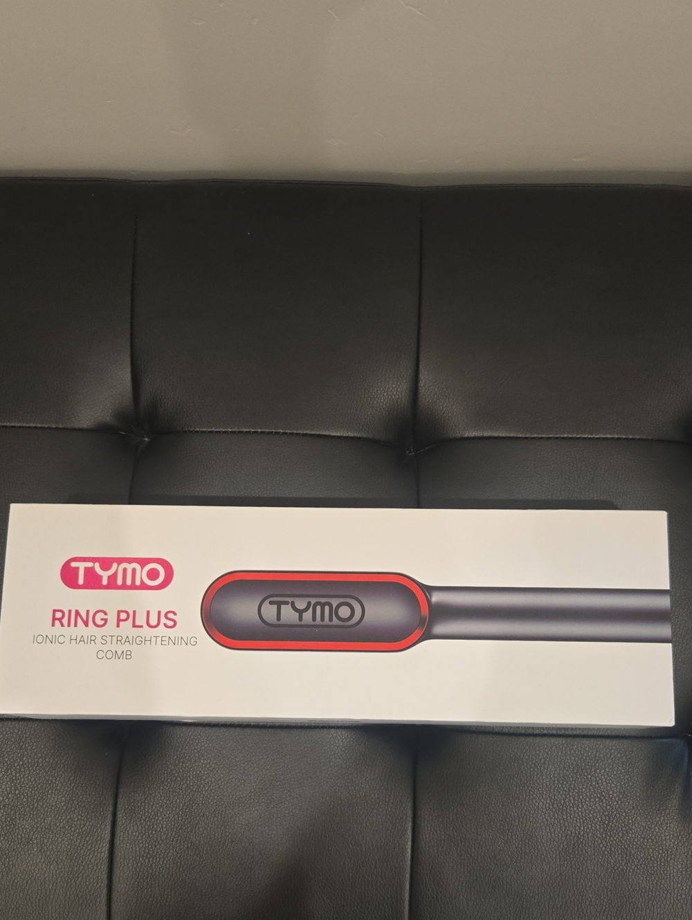 Tymo Ring Plus Ionic Hair Straightening Comb - Black/Red